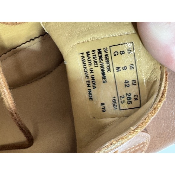Bostonian Men\'s Soft Boot Ankle, Lace Up Tan Leather‎ Size 9